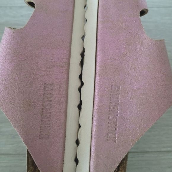 Birkenstock🌷Arizona Washed Metallic Pink Suede size 6 1/2, 37 - Picture 10 of 15